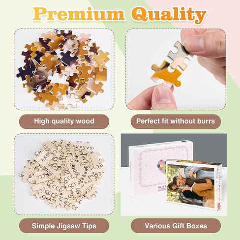 Easycosy Custom Photo Puzzles 35/72/120/300/500/1000 Pieces for Adults Families Personalized Picture Text Jigsaw Puzzle Gift for Holiday Birthday Wedding Anniversay(Horizontal/Vertical) in Saudi Arabia