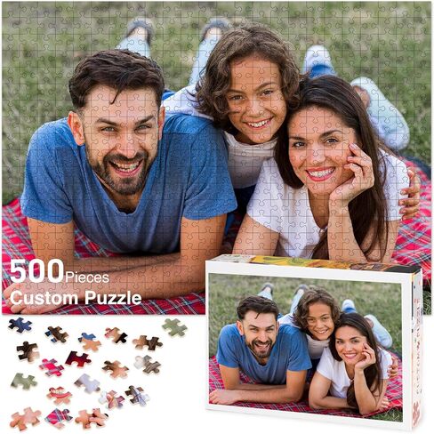 Easycosy Custom Photo Puzzles 35/72/120/300/500/1000 Pieces for Adults Families Personalized Picture Text Jigsaw Puzzle Gift for Holiday Birthday Wedding Anniversay(Horizontal/Vertical) in Saudi Arabia