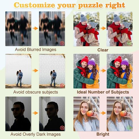 Easycosy Custom Photo Puzzles 35/72/120/300/500/1000 Pieces for Adults Families Personalized Picture Text Jigsaw Puzzle Gift for Holiday Birthday Wedding Anniversay(Horizontal/Vertical) in Saudi Arabia