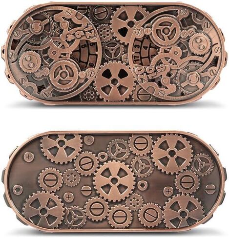 DND Spinner Dice - 7-in-1 Metal Dice Set with Rotating Spinner Design & 3D Fantasy Motifs for Dungeons & Dragons | Polyhedral DND Dice Set for RPG Players, DM & Tabletop Games (Ancient Gold) in Saudi Arabia