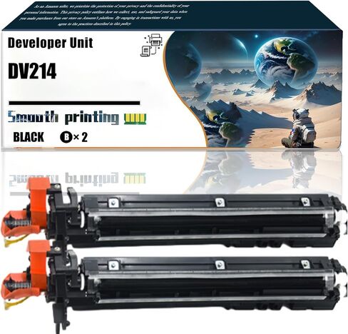 Replacement Parts Developer Unit DV214 Compatible with Konica Minolta bizhub C227 bizhub C287 Printers, Contains Chip and Clear Printing (2-Pack Black) in Saudi Arabia