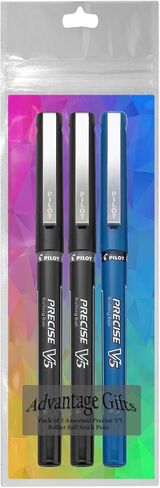 بدقة V5 Stick Rolling Rolling Als ، نقطة غرامة إضافية (.5 مم) ، الحبر الأسود ، 6-PK ؛ حزمة مع حقيبة قابلة لإعادة الاستخدام البلاستيكية in Kuwait