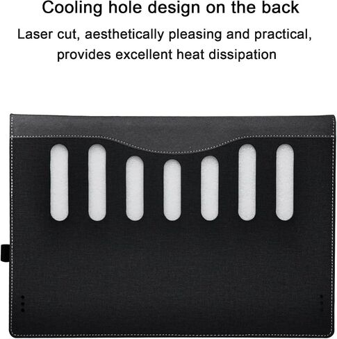 Laptop Cover Case for 15.6 inch HP Laptop 15-fc 15z-fc & for HP Envy 15-ep 15t-ep & for HP Pavilion 15-eg 15t-eg 15-eh 15z-eh,Detachable PU Leather Protective Shell Laptop Sleeve (Dark Grey) in Saudi Arabia