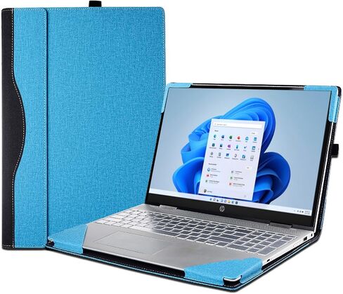 Laptop Cover Case for 15.6 inch HP Laptop 15-fc 15z-fc & for HP Envy 15-ep 15t-ep & for HP Pavilion 15-eg 15t-eg 15-eh 15z-eh,Detachable PU Leather Protective Shell Laptop Sleeve (Dark Grey) in Saudi Arabia