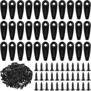 100 Pieces Picture Frame Turn Button Fasteners Set, Picture Frame Backing Clips with 100Pcs Screws Pictures Frames Corner Fasteners for Hanging Pictures Artwork Gift Box Decoration Box (Black)