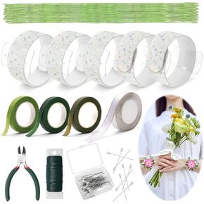 AHIER 161 PCS DIY CORSTAGE MANIGE MOTTACTION مع أساور دبوسة من المعصم 5 بكس