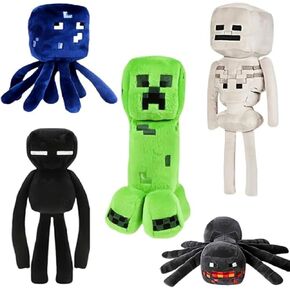 Plush Toy, Mooshroom Baby, Crawling, Wolf, Sheep,Piggy Baby, Enderman, Skull Sagittarius, Spider, Squid, Game Plush Fill Gift (10pcs)