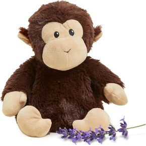 warmies Microwavable & Weighted Stuffed Animals, Chimp - Heated Stuffed Animal Plushie for Warmth & Comfort - Cute Soft Plush Toys for Adults & Children (Boys, Girls, Babies & Toddlers)
