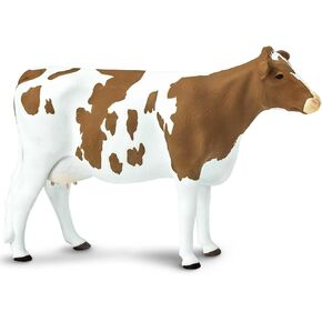 Safari Ltd. Ayrshire Cow تمثال - LifeLike 5.25 "الشكل - لعبة تعليمية للبنين والبنات والأطفال الذين تتراوح أعمارهم بين 3+