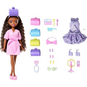 Barbie Dream GET Ready Brooklyn" Fashion Doll with Stylized Hair, Including Surprise Hair Accessories & 15+ Looks