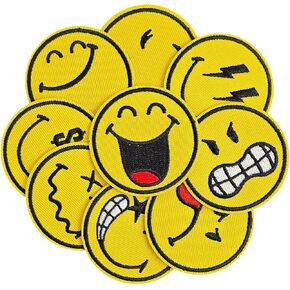 Smile Face Iron on Patch, SmileyWorld Officially Licensed Embroidery Patch for Clothing, Bags, Hats Personalized Accessories - Yellow