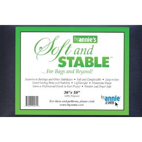 ByAnnie's Soft and Stable Fabric, 36 by 58-Inch, Black