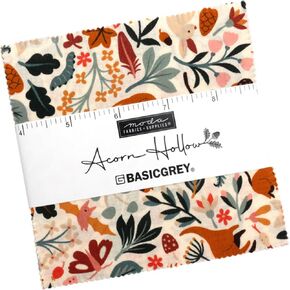 Acorn Hollow Charm Pack by BasicGrey; 42-5" Precut Fabric Quilt Squares