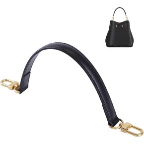Vachetta Leather Purse Strap Replacement for LV Neonoe Bucket Bag Top Handle Black Short Leather Strap Luxury