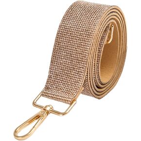 Rhinestone Wide Purse Strap Crossbody Replacement Crystal Purse Chain for Cross Body Shoulder Bag Handbag Guitar