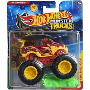Hot Wheels Monster Trucks Dragonizer, Beast Bashers 4/6 Includes Crushed Car