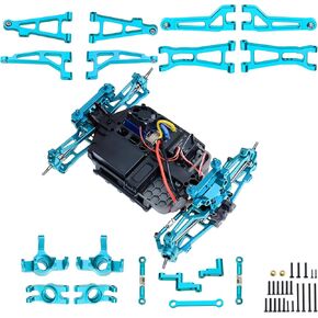 for Hyper Go H16BM Upgrades Parts for MJX Hyper Go H16BM H16GT H16DR H1616208 16209 16210 1/16 Scale Aluminum Meatl Upgrade Part Replacement Parts kit Sliver
