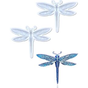 2 Pack 8 Inch Large Dragonfly Resin Molds - Unique Animal Silicone Molds for Epoxy Resin & Chocolate - Reusable DIY Garden Déco Crafts