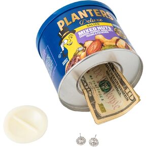 BigMouth Inc Planters Mr. Peanuts Fake Can Diversion Safe - Hidden Safe for Money Stash - Secret Compartment and Hidden Storage Fun Gag Gift Book Safe Alternative - Medium Size