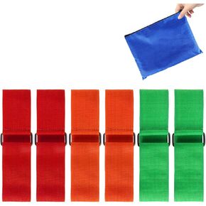 6pcs 3 Legged Race Bands for Kids Adults Birthday Carnival Party Field Day Outdoor Three Legged Relay Race Family Games