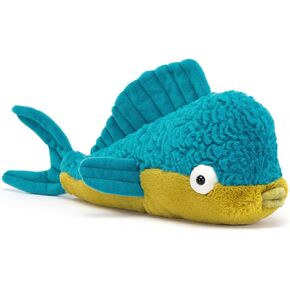 Jellycat Delano Dorado Fish Stuffed Animal, 9.5 inches - Ocean & Sea Plush Toy - Classic Children's Gift