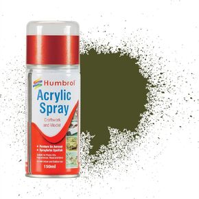 Humbrol AD6155 No 155 Olive Drab Matt Modellers Spray (150ml)