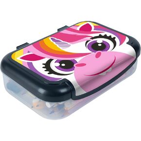 ZIPIT Recycled Plastic Pencil Case for Girls | Large Capacity Pencil Box for School (Unicorn)