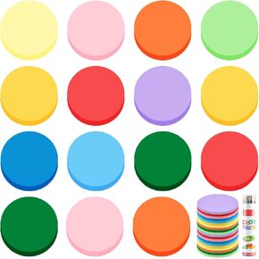 Aemygo 3.9 Inch Round Cutouts Paper Assorted Color, 1000 Pcs Circles Cut Outs Papers, Round Shaped Die Cuts Paper for DIY Craft Project Back to School Classroom Bulletin Board Decor