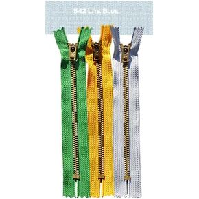 Zipperstop Wholesale YKK® 4" - 11" Jean Zippers ~ YKK #5 Jeans ~ Brass by Each (Select Length/Color) (Length 4 inches, 560 - Navy)