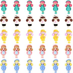 Honbay 30PCS Resin Cute Slime Charms Cartoon Girls Flatbacks Crafts Embellishment for DIY Hair Clips Phonecase Scrapbooking Jewelry Making (5 Style)