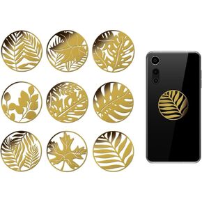 Olycraft 9pcs 1.6x1.6 بوصة نمط الأفعى ملصقات معدنية ملصقات الذهب المعدني ملصقات الصورة الملصقات الذات