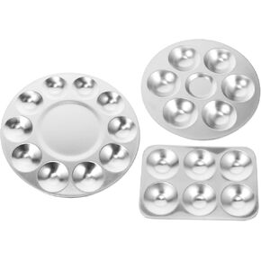 Gadpiparty 3Pcs Paint Tray Washable Art Painting Trays for Adults for DIY Crafts Watercolor Projects Includes Designs