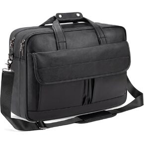 Boardingblue Men's Leather Messenger Bag, 15.6 Inches Laptop Briefcase Business Satchel Computer Handbag Shoulder Bag for Men