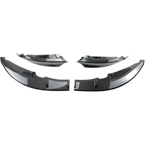 Spoiler Separator, Glossy Black Carbon Fiber Style Car Front Bumper Lip Side Spoiler Splitter Cover Trim Compatible for BMW 1 Series E82 2007-2013(Carbon Fiber Look)