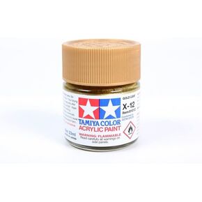 Tamiya Acrylic X-12 Gloss Gold Leaf 23ml TAM81012