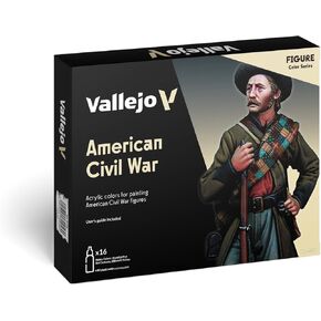 Vallejo - Model Color American Civil War | Historical Miniature Kit | Authentic Color Palette Acrylic Paint Set | Precision Dropper Bottles | 16 bottles x 18 ml. (0.6 fl.oz.)
