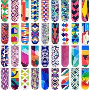 36 Pcs Magnetic Bookmarks for Women Men, Cute Magnet Bookmark Clips, Magnetic Book Marks for Reading, Colorful Paper Page Book Markers Bulk for Office Teacher Library