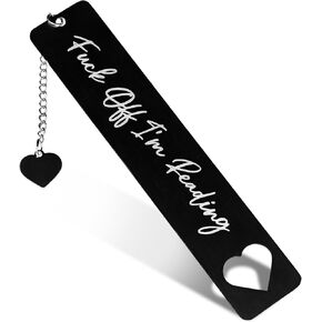 Funny Bookmarks Book Lovers Book Markers for Women Reading Book Accessories for Reading Lovers Fun Bookmarks Gifts for Friends Christmas New Year Birthday Graduation(Black)