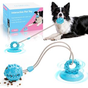 Suction Cup Dog Toys Tug of War, Dog Toys for Small Medium Dogs, Mentally Stimulating Puppy Teething Toys to Keep Them Busy