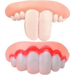 2Pcs Fake Braces for Dogs | Funnys Silicone Dentures for Dogs | Funny Fakes Teeth | Creative Fakes Teeths Dog Chew Toys - Funnys Dentures Pet Decorating, Easy to Apply Dog Toy Teeth，Toys