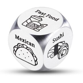 10th Anniversary Tin Gifts for Couple 10 Year Anniversary Tin Gifts for Girlfriend Date Night Dice Gift for Husband Food Decision Dice for Him Her Wedding Gift for Women Birthday Present