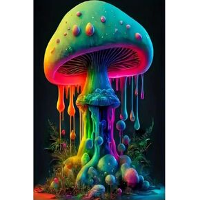 CXYQLC DIY 5D Diamond Painting Kits for Adults Diamond Art Colored Mushrooms Diamond Painting Full Drill Crystal Rhinestone Embroidery Craft Kits for Home Wall Decor Gifts 11.8x15.7inch