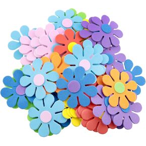 Foam Stickers Flower Wall Stickers Flower Stickers EVA Wall Stickers Decorative Foam Crafts for Kindergarten School classrooms Stage Environment 96pcs