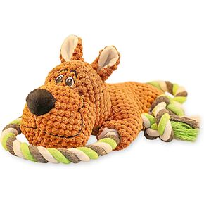 Squeaky Dog Toys, Plush Dogs Toy for Chewers Dog Toys with Crinkle Paper and Squeaker Tug of War Dog