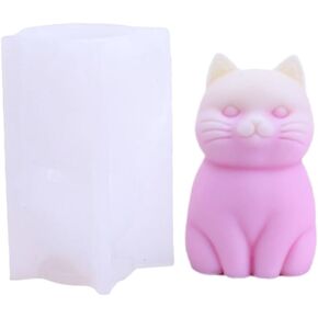Standing Cat Silicone Mold, Cute Animal Candle Silicone Mold for Soap Soy Wax DIY Handcraft, Epoxy Resin Mold for Party Home Wedding Christmas Decoration (Cat)