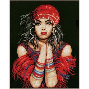 Vervaco PN-0144529 | Gypsy Girl 14 Count Cross Cross Stitch Kit 41 X 50cm