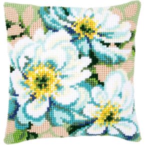Vervaco Cross Stitch Cushion Kit Japanese Anemones II 16" x 16"