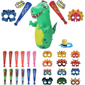 Dinosaur Party Favors for Kids,Dino Birthday Supplies,Dino Themed Party Decorations,Inflatable Dinosaur Games for Child Birthday Cosplay Costume Accessories