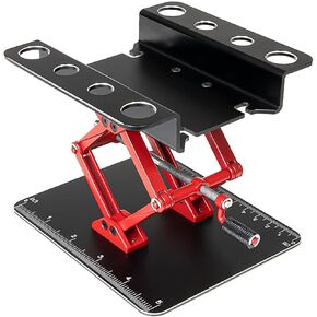 RC Car Work Stand for 1/8 1/10 1/12 1/16 Scale TRX4 Axial Redcat Losi RC Crawler Monster Truck Buggy,Aluminum Repair Workstation 360 Degree Rotation Lift Lower,Black