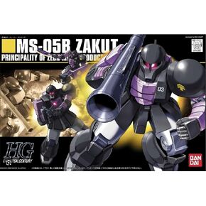 Bandai Hobby Gundam HGUC #68 MS-05B Zaku I Black Tri-stars HG 1/144 Model Kit
